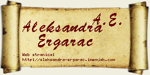 Aleksandra Ergarac vizit kartica